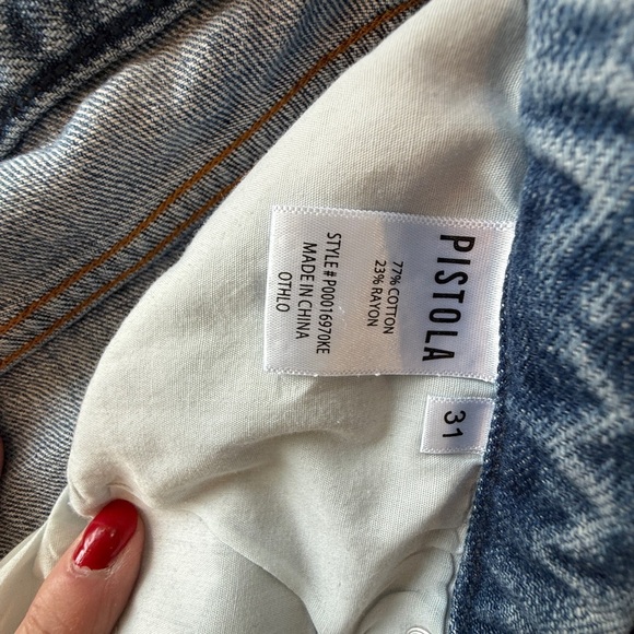 Pistola Blue Denim wide leg distressed Jeans 31 - Picture 6 of 12
